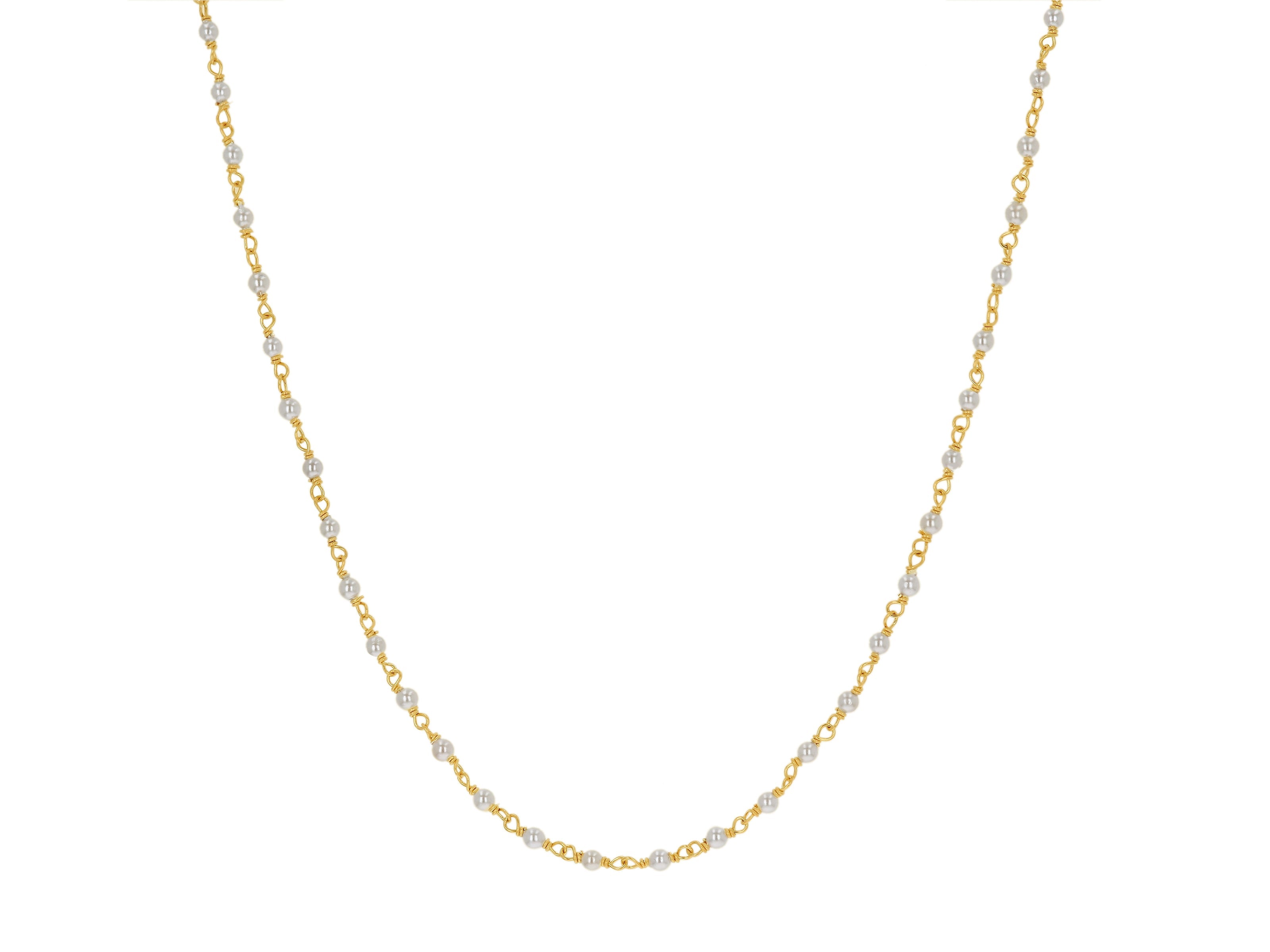 14K Yellow Gold Pearl Chain Necklace – Maurice's Jewelers