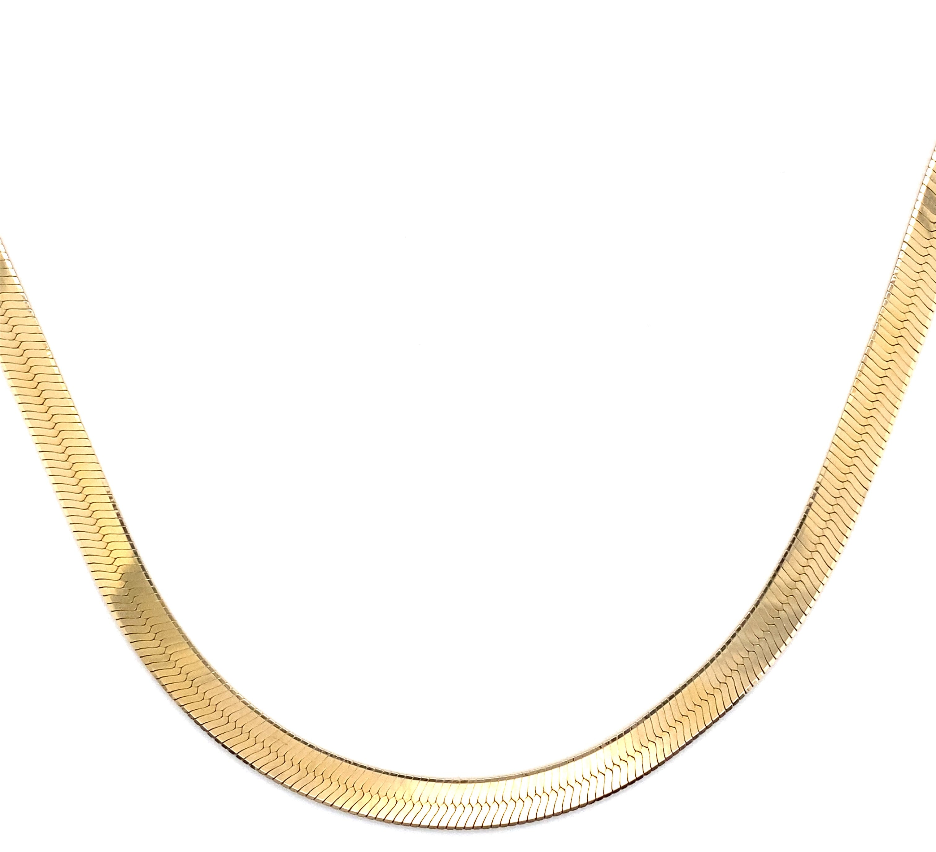 14K Yellow Gold Herringbone Necklace Maurice's Jewelers