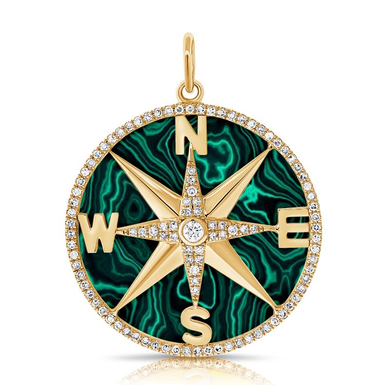 Compass Pendant Custom Gold Men's Pendants Gold Compass