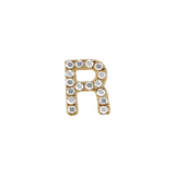 14K Yellow Gold Diamond Initial Earring Stud (1)