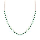 18K Yellow Gold Emerald Necklace