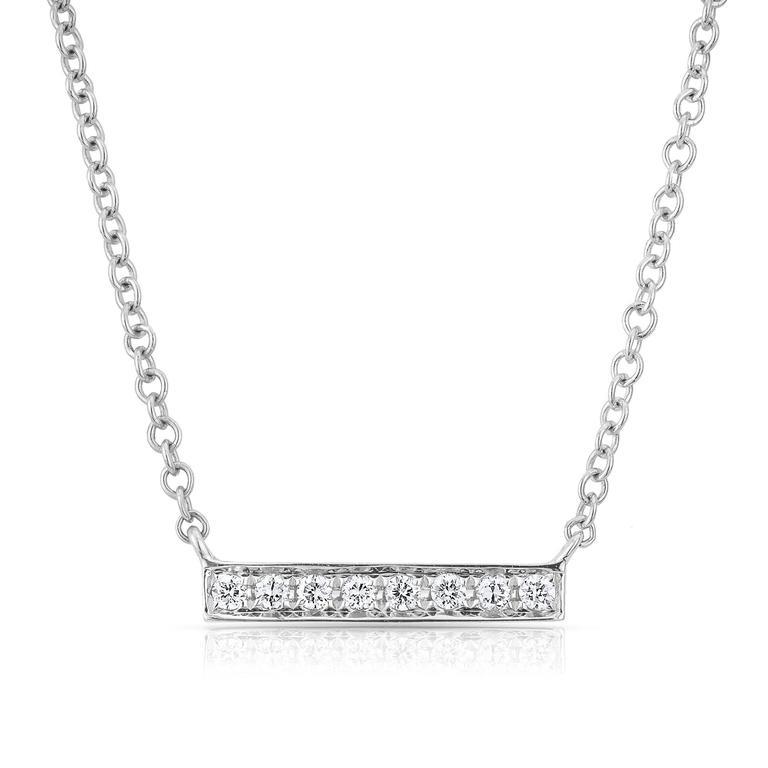 Short gold sales bar necklace