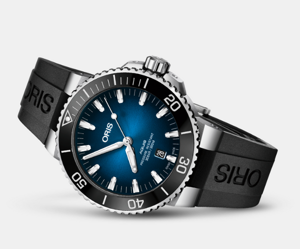 Oris Clipperton 43.50Mm Watch With A Blue Dial And Silicon Strap