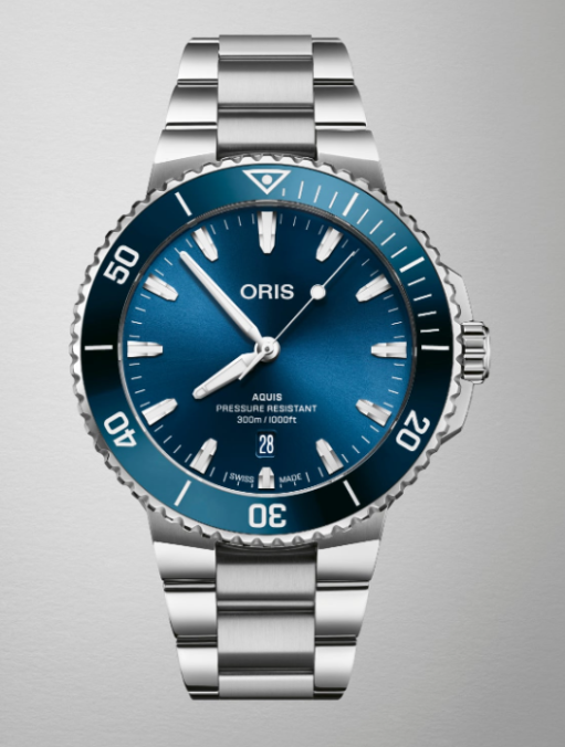 Oris 41.5Mm Aquis Date Navy Blue Watch