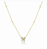 WHITE GOLD DIAMOND BUTTERFLY PENDANT NECKLACE