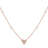 WHITE GOLD DIAMOND HEART PENDANT NECKLACE