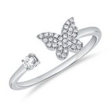 ROSE GOLD DIAMOND BUTTERFLY WRAP RING