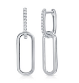 ROSE GOLD DIAMOND LINK DROP EARRINGS