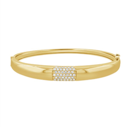 WHITE GOLD DIAMOND PAVE BANGLE