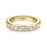 Toledo - 14K White Gold Channel Set Diamond Anniversary Band - 1.5 ct