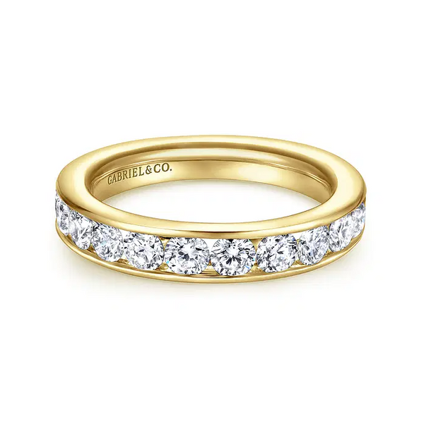 Toledo - 14K White Gold Channel Set Diamond Anniversary Band - 1.5 ct