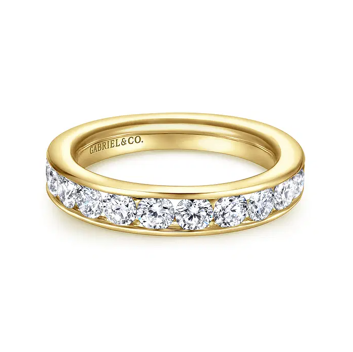 Toledo - 14K White Gold Channel Set Diamond Anniversary Band - 1.5 ct