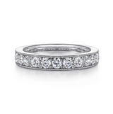 Padua - 14K Yellow Gold Micro Pave Set Diamond Wedding Band with Milgrain - 0.95 ct