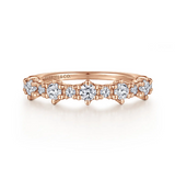 14K Rose Gold Diamond Anniversary Band - 0.5 ct