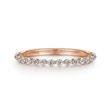 Devinne - 14K White Gold Single Prong Diamond Anniversary Band - 0.35 ct