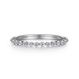 Devinne - 14K White Gold Single Prong Diamond Anniversary Band - 0.35 ct