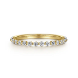 Devinne - 14K White Gold Single Prong Diamond Anniversary Band - 0.35 ct
