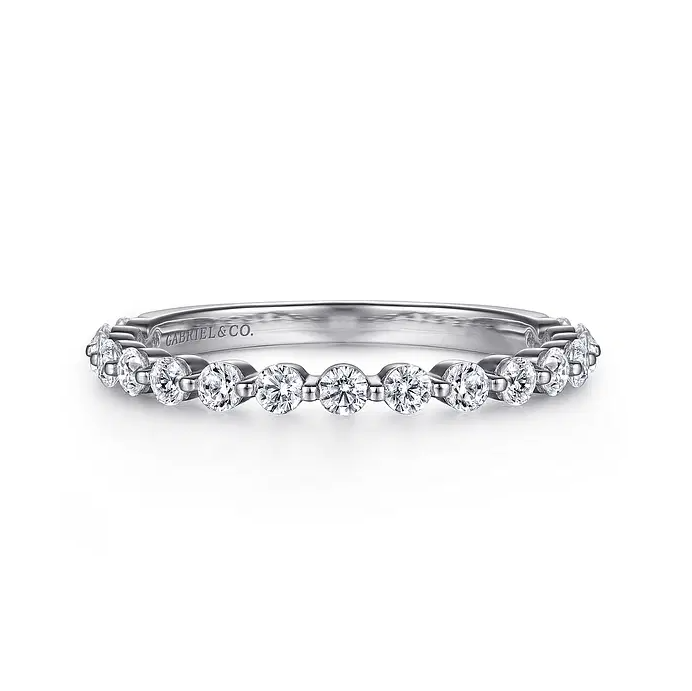 Devinne - 14K Rose Gold Single Prong Diamond Anniversary Band - 0.5 ct