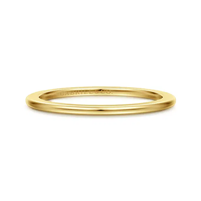 Width 1mm 14K Yellow Gold Anniversary Spacer Band