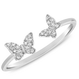 YELLOW GOLD DIAMOND BUTTERFLY WRAP RING