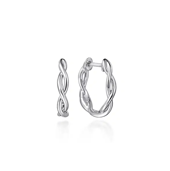 Gabriel Love Foundation Stronger Together™ 925 Sterling Silver Twisted Huggie Earring