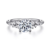 Sacred - 14K Yellow-White Gold Round Diamond Engagement Ring