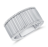 YELLOW GOLD DIAMOND FLUTED RING