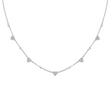 ROSE GOLD DIAMOND HEART STATION NECKLACE