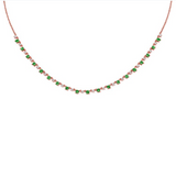 WHITE GOLD EMERALD AND DIAMOND NECKLACE