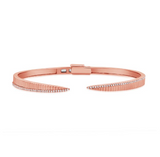 YELLOW GOLD DIAMOND CLAW CUFF BRACELET