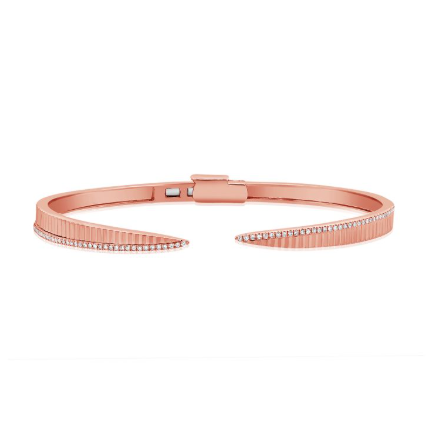 ROSE GOLD DIAMOND CLAW CUFF BRACELET