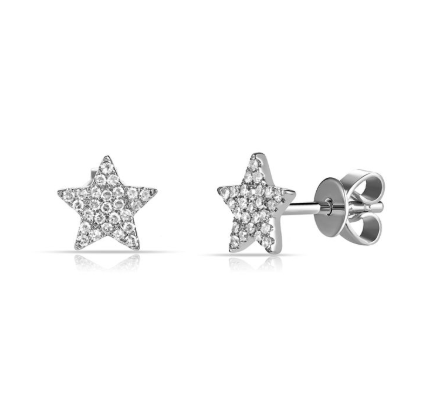 ROSE GOLD DIAMOND STAR STUD EARRINGS