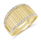 WHITE GOLD DIAMOND FLUTED RING