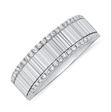 YELLOW GOLD DIAMOND FLUTED RING