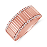 WHITE GOLD DIAMOND FLUTED RING