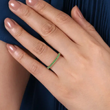 14K Yellow Gold Emerald Band
