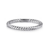 14K Rose Gold Twisted Rope Stackable Ring