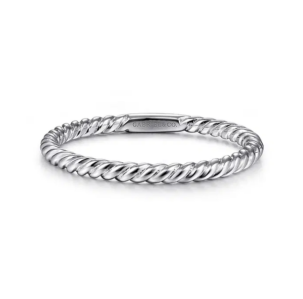 14K Rose Gold Twisted Rope Stackable Ring