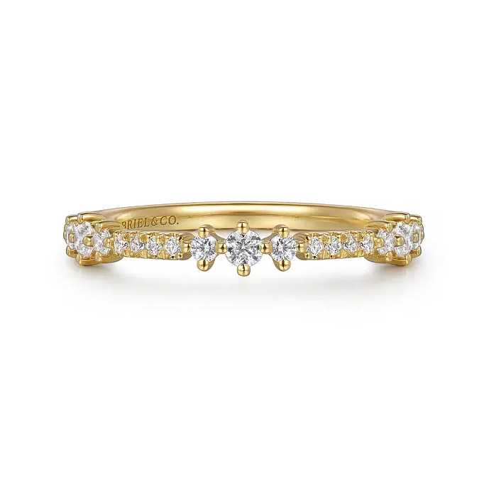 14K Yellow Gold Diamond Ladies Ring