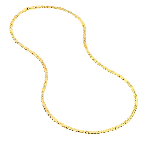 Yellow Gold 14K 3.00mm Serpentine Chain-Necklaces-Maurice's Jewelers-
