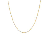 14K Yellow Gold Pearl Chain Necklace