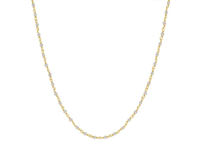 14K Yellow Gold Pearl Chain Necklace-Necklaces-Maurice's Jewelers-