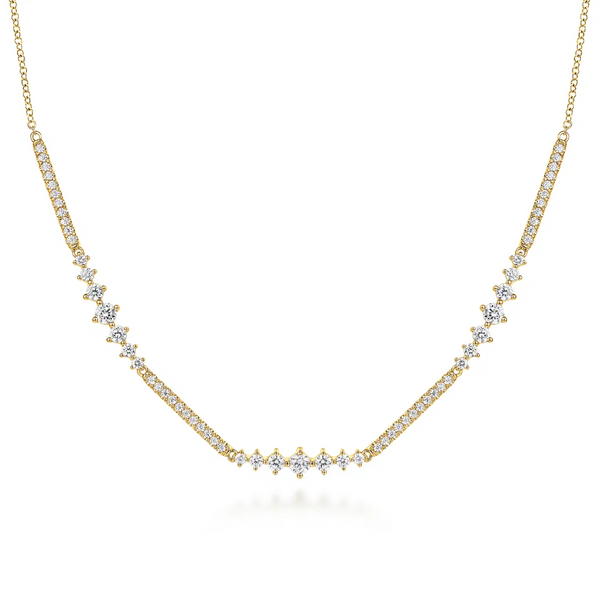 14K Yellow Gold Diamond Necklace