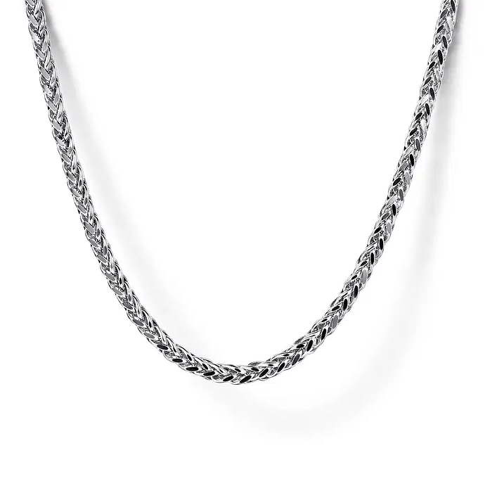 22 Inch 14K Yellow Gold Solid Men's Wheat Chain Necklace