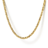 22 Inch 14K Yellow Gold Solid Men's Wheat Chain Necklace
