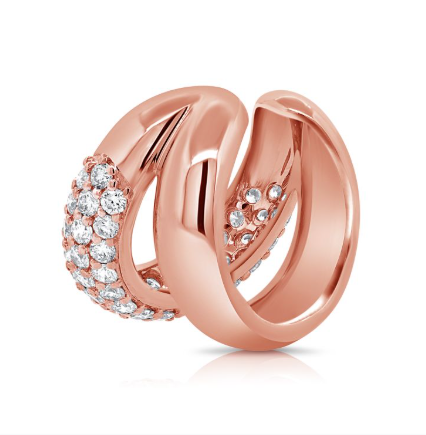 ROSE GOLD DIAMOND CUFF EARRINGS