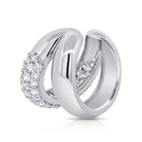 WHITE GOLD DIAMOND CUFF EARRINGS