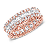 WHITE GOLD BAGUETTES AND DIAMOND ETERNITY RING