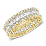 WHITE GOLD BAGUETTES AND DIAMOND ETERNITY RING