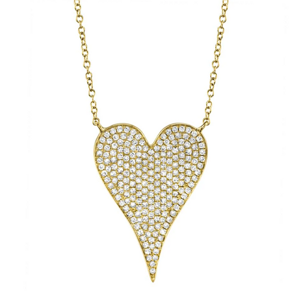ROSE GOLD DIAMOND HEART NECKLACE